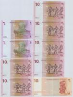 Kongó 1997. 1c (2x) + 10c (6x) + 2003. 10Fr T:I
Congo 1997. 1 Centime (2x) + 10 Centimes (6x) + 200...
