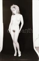 cca 1969 Szolidan erotikus felvételek a ,,csinibaba" korszakból, 4 db vintage fotó + 5 db vinta...