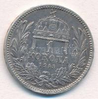 1915KB 1K Ag "Ferenc József" T:1- patina