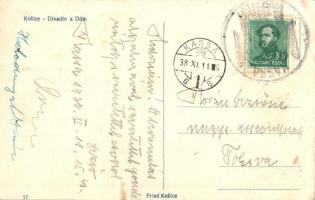 Kassa, Kosice; utcakép villamossal, színház és dóm / street view with tram, theatre and dom, "K...