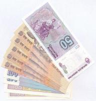 13db-os vegyes külföldi bankjegy tétel, közte Argentína, Guinea, India, Oroszország T:I,I-
13pcs of...