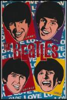 cca 1969 Beatles együttes, 4 db mai nagyítás, 10x15 cm