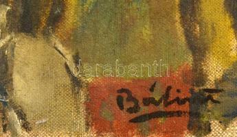 Bálint jelzéssel: Női akt. Olaj, vászon, 24×37 cm