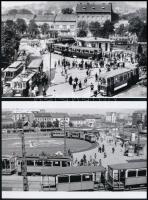 cca 1969 Budapest, Moszkva téri rálátás, 4 db mai nagyítás, 10x15 cm