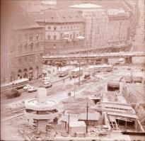 cca 1980 Budapest, Baross téri aluljáró felüljáró építésének idején készült felvételek, 20 db szabadon felhasználható, vintage negatív, 6x6 cm
