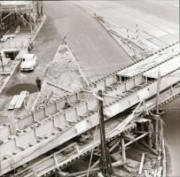 cca 1980 Budapest, Baross téri aluljáró felüljáró építésének idején készült felvételek, 20 db szabad...