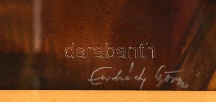 Endrédy György (1910-1988): Virágcsendélet. Akvarell, papír, jelzett, üvegezett keretben, 50×34 cm