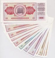 Jugoszlávia 1968-1986. 10D-100D 15db-os vegyes bankjegy tétel, közte 2db sorszámkövető 100D T:I,I-
...