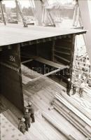 1981. május 12. Budapest, Árpád híd egyik elemének beemelése és a Petőfi híd pesti oldalának átépíté...