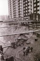1985. december 11. Budapest, Turbina utca, Rákos patak és Gyöngyösi út környéke a metróépítés felszí...