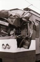 1986. november 18. Budapest, HÉV az alagútban és összetörve, 39 db szabadon felhasználható, vintage ...