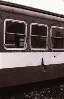 1986. november 18. Budapest, HÉV az alagútban és összetörve, 39 db szabadon felhasználható, vintage ...