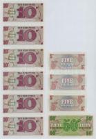 Nagy-Britannia / Katonai kiadás 1972. 5p (3x) + 10p (6x) közte 2db közeli sorszám + 50p T:I
Great B...