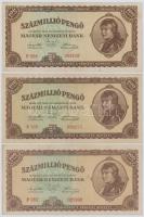 8db-os vegyes magyar korona és pengő bankjegy tétel, közte 1912. 100K (2x) T:III