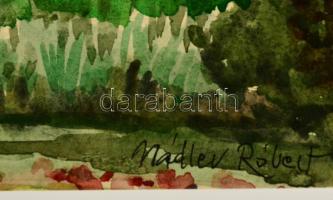 Nádler jelzéssel: Gyulai vár. Akvarell, papír, 20×31 cm