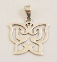 Ezüst(Ag) áttört lepke függő, jelzett, 3,22,5 cm, nettó: 2,5 g