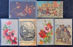 Szép művészeti képeslap gyűjtemény hagyatékból, több mint 500 db zömmel a 10-es 20-as évekből, közte...