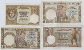 Szerbia / Német megszállás 1941-1942. 50D-1000D (8x) T:III
Serbia / German occupation 1941-1942. 50...