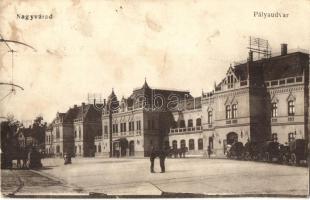 Nagyvárad, Oradea; Vasútállomás / railway station / Bahnhof (fa)