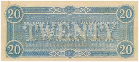 Amerikai Konföderációs Államok / Virginia / Richmond 1864. 20$ replika T:I,I-
The Confederate State...
