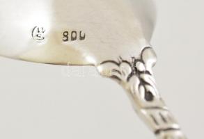 Ezüst(Ag) díszkanál, jelzett, h: 13,3 cm, nettó: 19,5 g