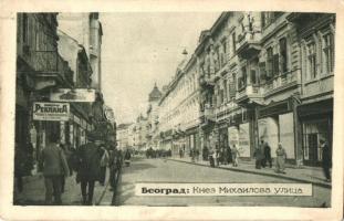Beograd, Belgrade; Knez Mihajlova ulica / Knez Mihailova Street, shops (EK)
