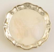 Ezüst(Ag) golyólábas kerek tálka, jelzett (mesterjeggyel), d: 15 cm, nettó: 176 g