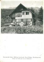 Mühlau, Innsbruck (Tirol); Karwendel-Heim, Ernst Stigler, Bankbeamter. Erbaut mit Hilfe der G. d. F. Wüstenrot / villa (EK)