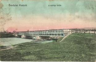 1915 Piski, Simeria; A Sztrigy hídja / bridge across River Strei (EK)