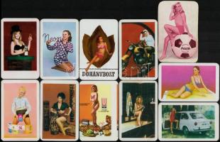 1972-1974 10 db hölgyeket ábrázoló kártyanaptár