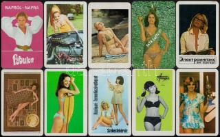 1971-1979 10 db hölgyeket ábrázoló kártyanaptár