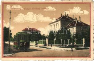1924 Szombathely, Frigyes főherceg laktanya, villamos (fa)