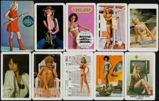1970-1979 10 db hölgyeket ábrázoló kártyanaptár