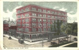 Flint, Michigan; Hotel Dresden, Flint Printing Co., automobiles (EK)