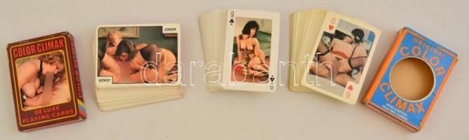 3 csomag retró erotikus és pornográf francia kártya, eredeti dobozokban