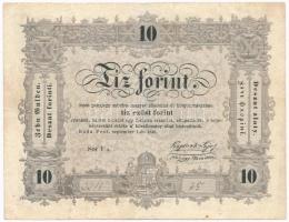 1848. 10Ft Kossuth Bankó hátlapi szövegben BÜNTETETTNEK sajtóhiba T:III,III-