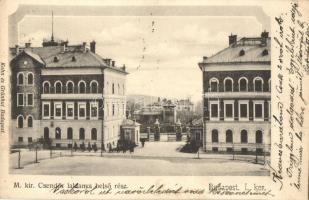 1908 Budapest I. M. kir. Csendőr laktanya belső része. Böszörményi út 21.