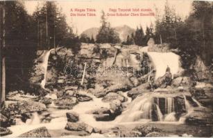 1910 Tátra, Tatry; Nagy-Tarpataki-vízesés / Gross Kohlbachfall / waterfall