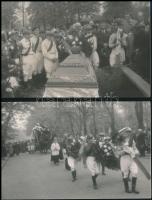 cca 1940 Zsoké temetésén készült 2 db fotó 9x14 cm