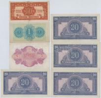Ausztria / Szövetséges megszállás 1944. 50gr + 1Sch + 5Sch + 20Sch (4x) közte 3db sorszámkövető! T:I...