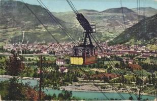 Bolzano, Bozen (Südtirol); Funivia del Colle / Schwebebahn nach Kohlern mit Blick auf Eisack und Bozen-Gries. Verlag Gerstenberger & Müller / Suspension Railway to Colle (EK)