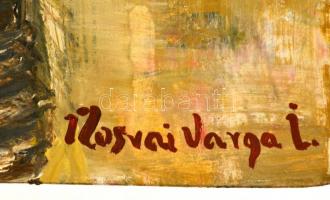 Ilosvai jelzéssel: Utcarészlet. Olaj, karton, sérült, 50×34 cm