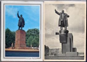 Lenin motívum képeslap gyűjtemény, 174 db képeslap berakóban / Collection of 174 Lenin thematic post...