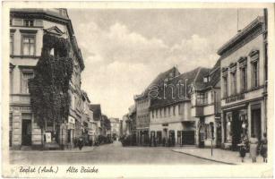 Zerbst, Serbisco (Anhalt); Alte Brücke, Naverma Haus. Verlag Ernst Lehmann Nr. 476/5. / street view, shops + Wehrmacht Ersatz-Bataillon II. Zerbst (EK)