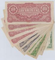 Burma / Japán megszállás 1942-1944. 1R (2x) + 5R (2x) + 10R (4x) + Fülöp-szigetek / Japán megszállás...