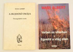 2 db Wass Albert könyv: A bujdosó imája. Bp., 1998, Püski. Vérben és viharban. Egyedül a világ ellen. Pomáz. 2002, Kráter. Kiadói papírkötésben.