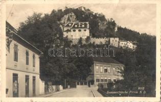 Pitten, Sommerfrische. Franz Mörtl / summer resort, castle and church, Hotel Manhalter (EK)