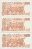 Belgium 1938. 50Fr (10B) + 1964. 20Fr + 1966. 50Fr (3x) T:III szép papír
Belgium 1938. 50 Francs (1...