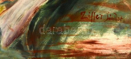 Ziffer jelzéssel: Férfi portré. Tempera, falemez, keretben, 78×48 cm