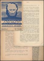 cca 1930-1940 Széchenyi Istvánról írt nyotmatvány és cikkek, összesen 9 db: közte Karácsony Sándor: ...